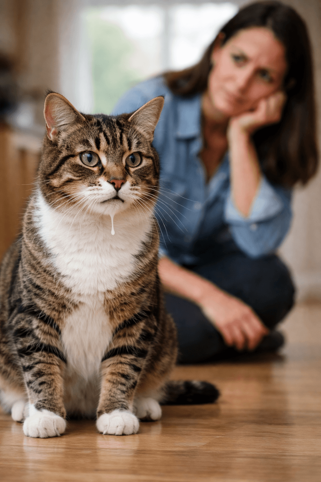 Cat drooling due to mouth pain or illness